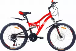 Фото Велосипед 24" YUTA LOKI (14" красный/черный/белый (red/black/white))