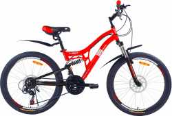Фото Велосипед 24" YUTA LOKI (14" красный/черный/белый (red/black/white))