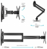 Фото Кронштейн на стену Kromax TECHNO-11 black (для 10-32", угол поворота 180°)