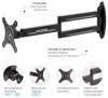 Фото Кронштейн на стену Kromax TECHNO-11 black (для 10-32", угол поворота 180°)