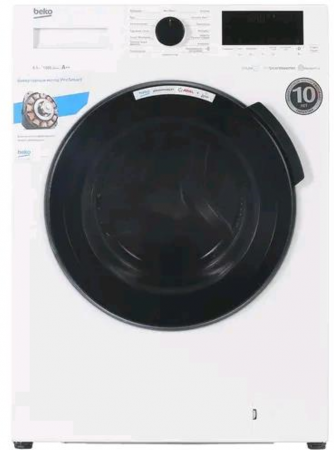 Фото Стиральная машина 6,5кг 44см Beko WSPE6H616W (инвертор)
